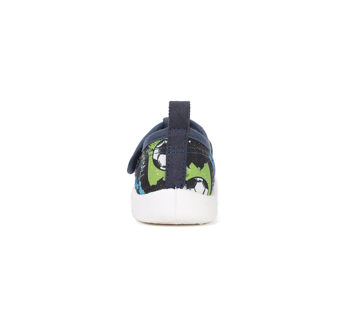 D.D.Step tenisi baieti decupati din panza 22-33 Royal Blue cu graffiti