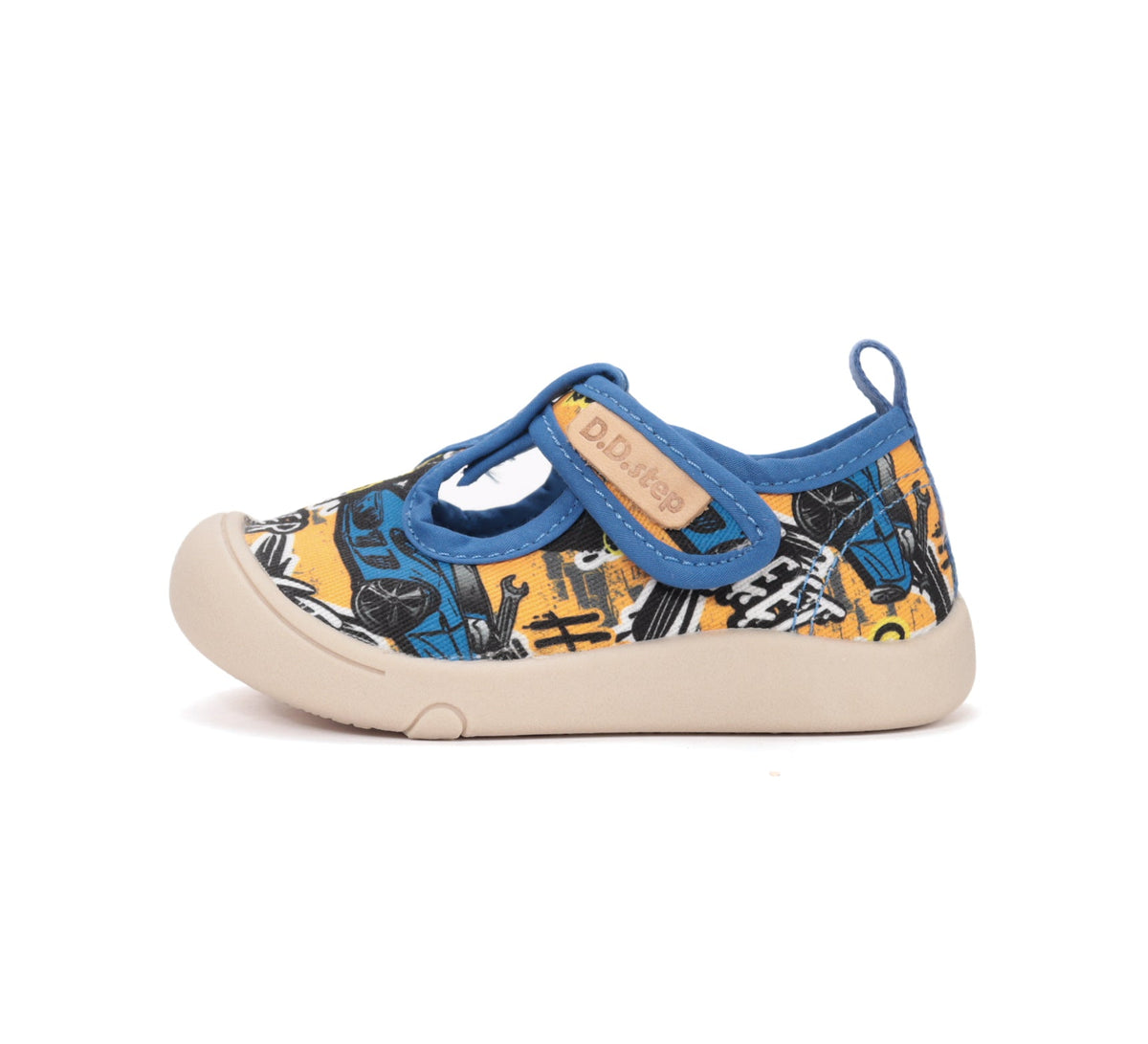 D.D.Step tenisi baieti decupati din panza 22-33 Aero Blue Never