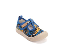 D.D.Step tenisi baieti decupati din panza 22-33 Aero Blue Never