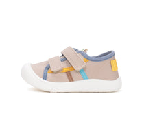D.D.Step tenisi baieti din panza 22-27 Cream cu dungi