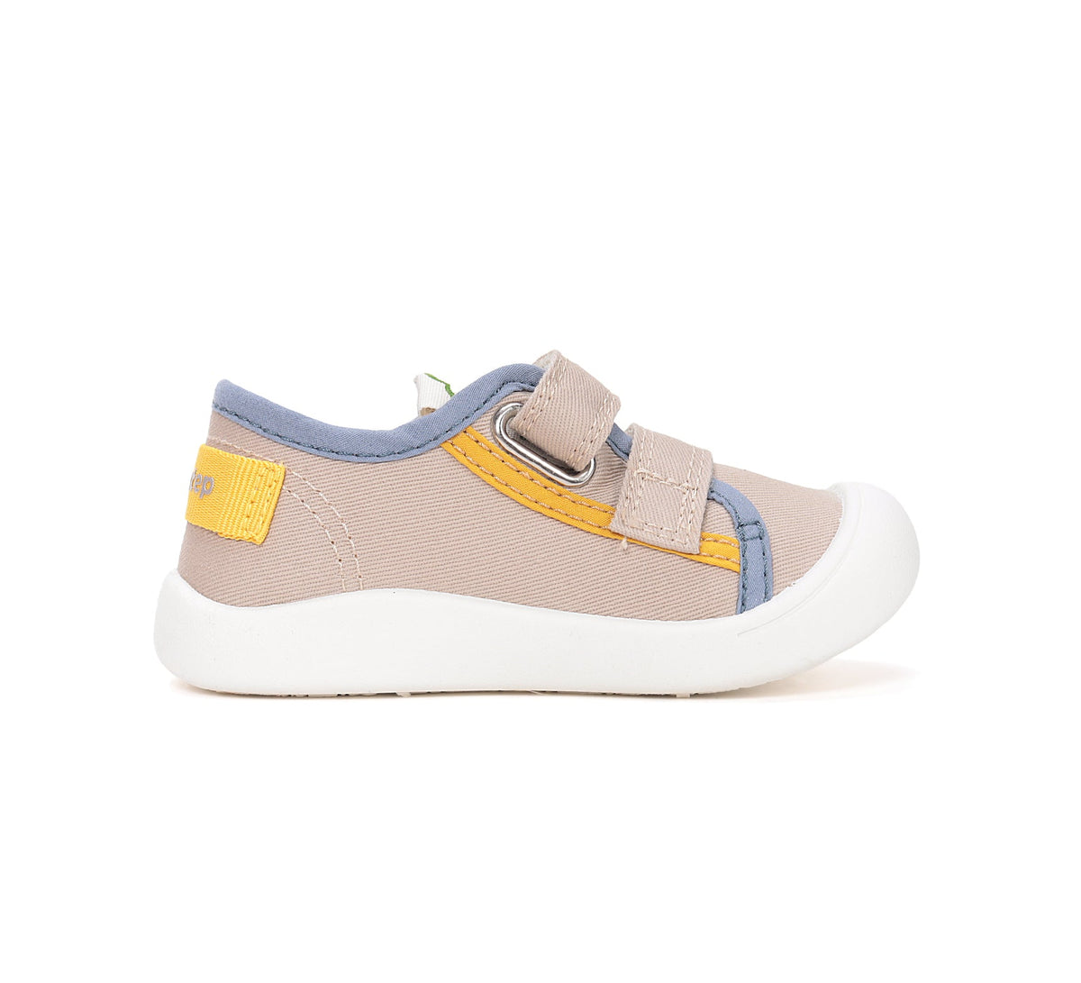 D.D.Step tenisi baieti din panza 22-27 Cream cu dungi