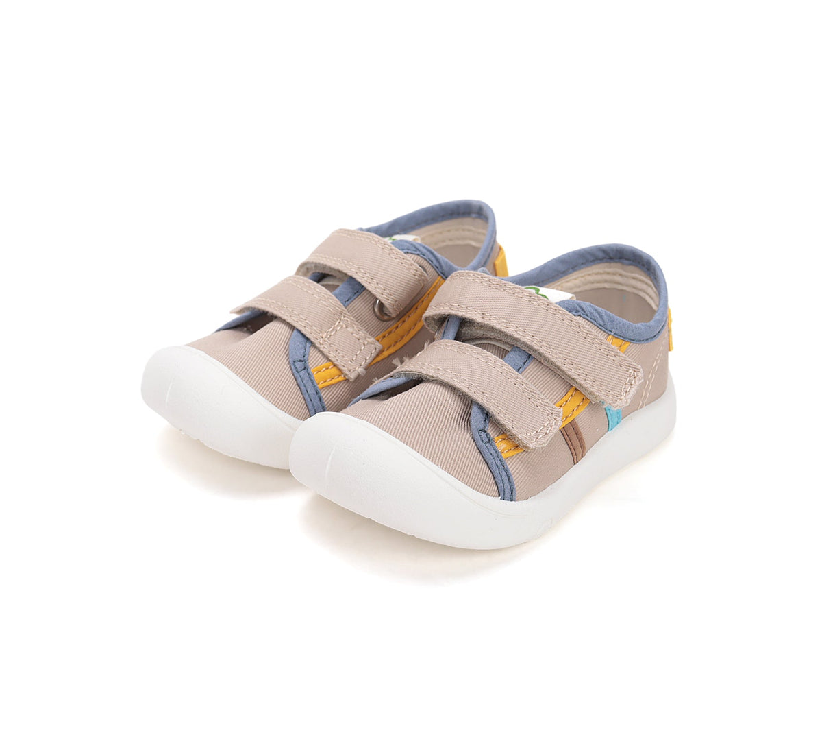 D.D.Step tenisi baieti din panza 22-27 Cream cu dungi Imagine principală a produsului