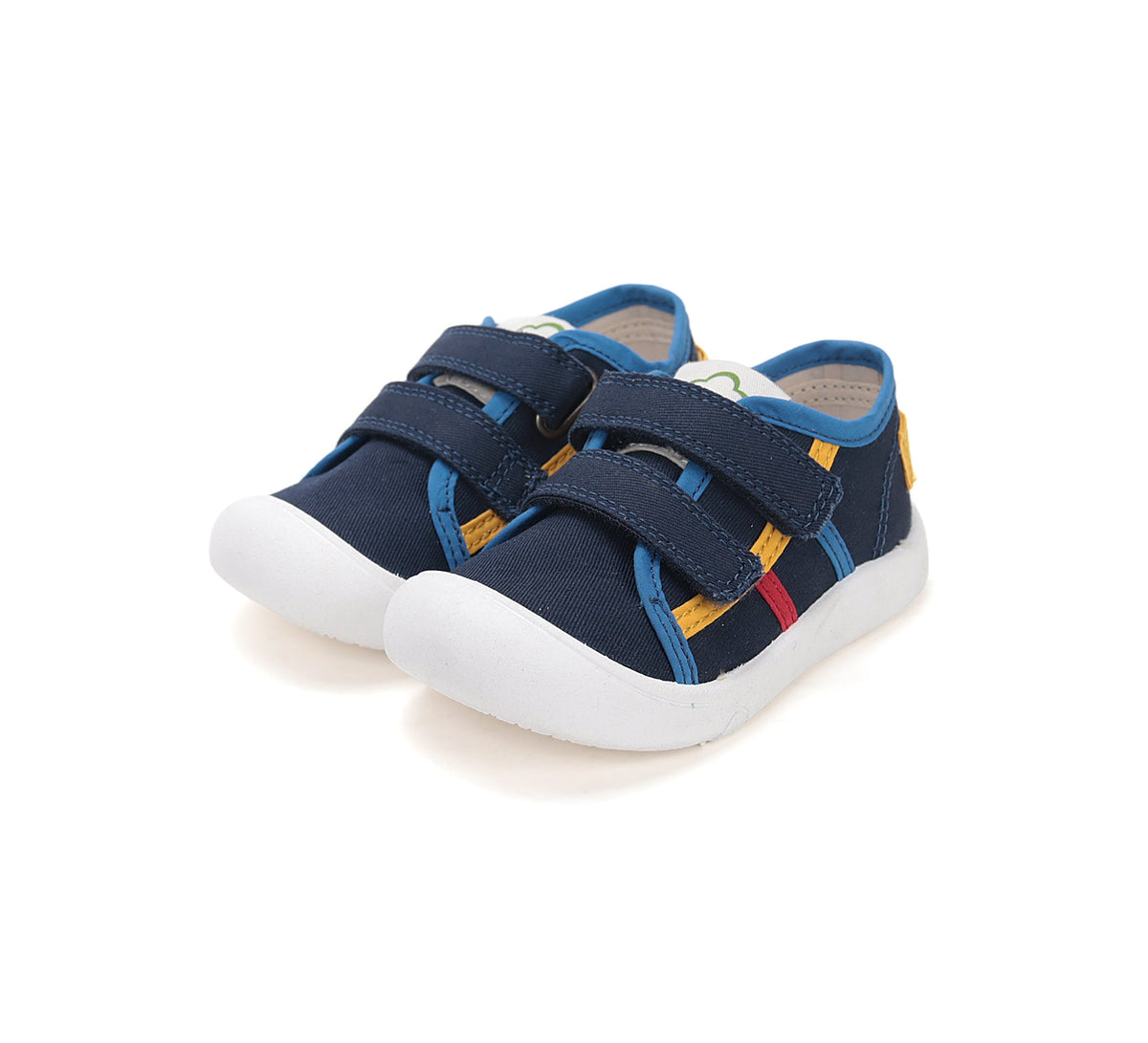 D.D.Step tenisi baieti din panza 22-27 Royal Blue cu dungi Imagine principală a produsului