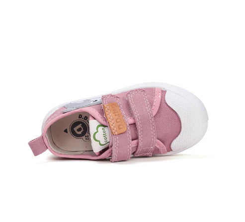 D.D.Step tenisi fete 20-25 Baby Pink cu iepuras