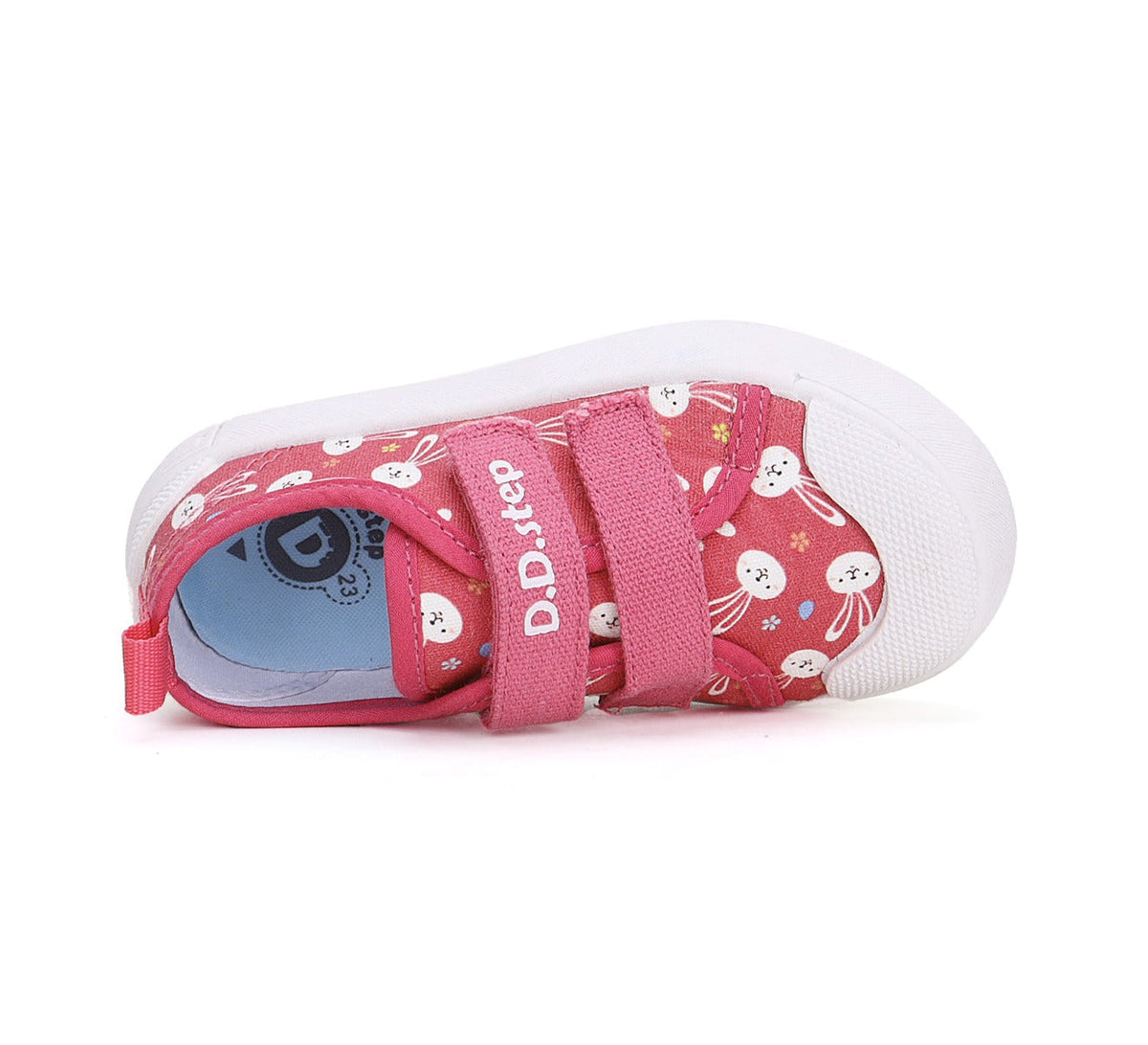 D.D.Step tenisi fete 26-31 Dark Pink cu iepurasi