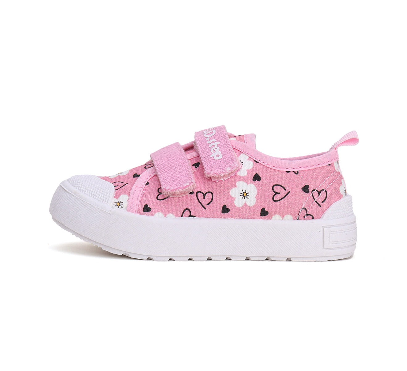 D.D.Step tenisi fete 26-31 Dark Pink cu inimioare Imagine secundară a produsului