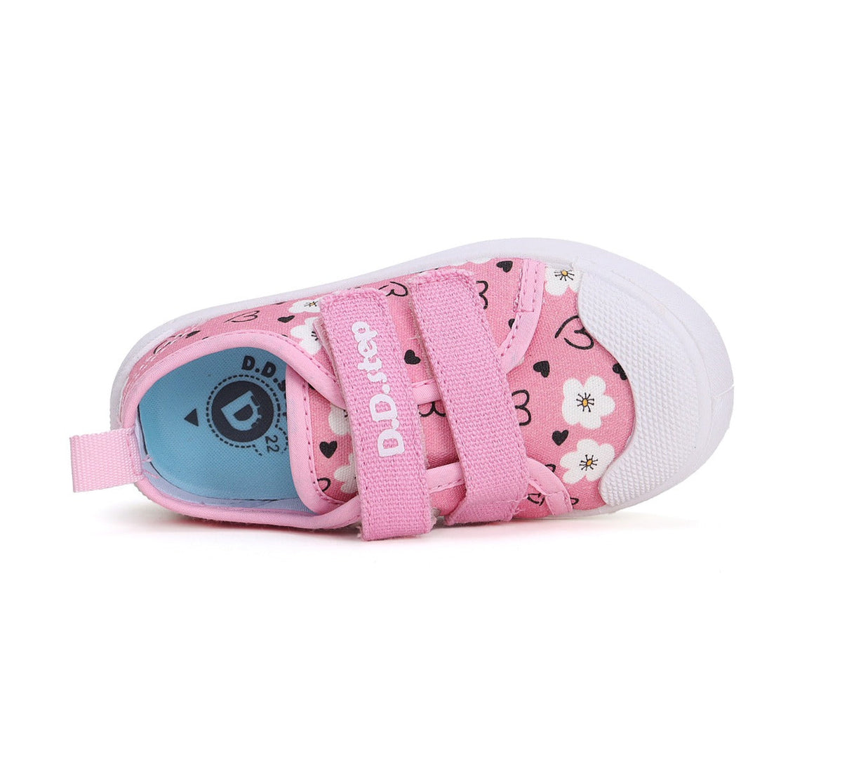 D.D.Step tenisi fete 26-31 Dark Pink cu inimioare