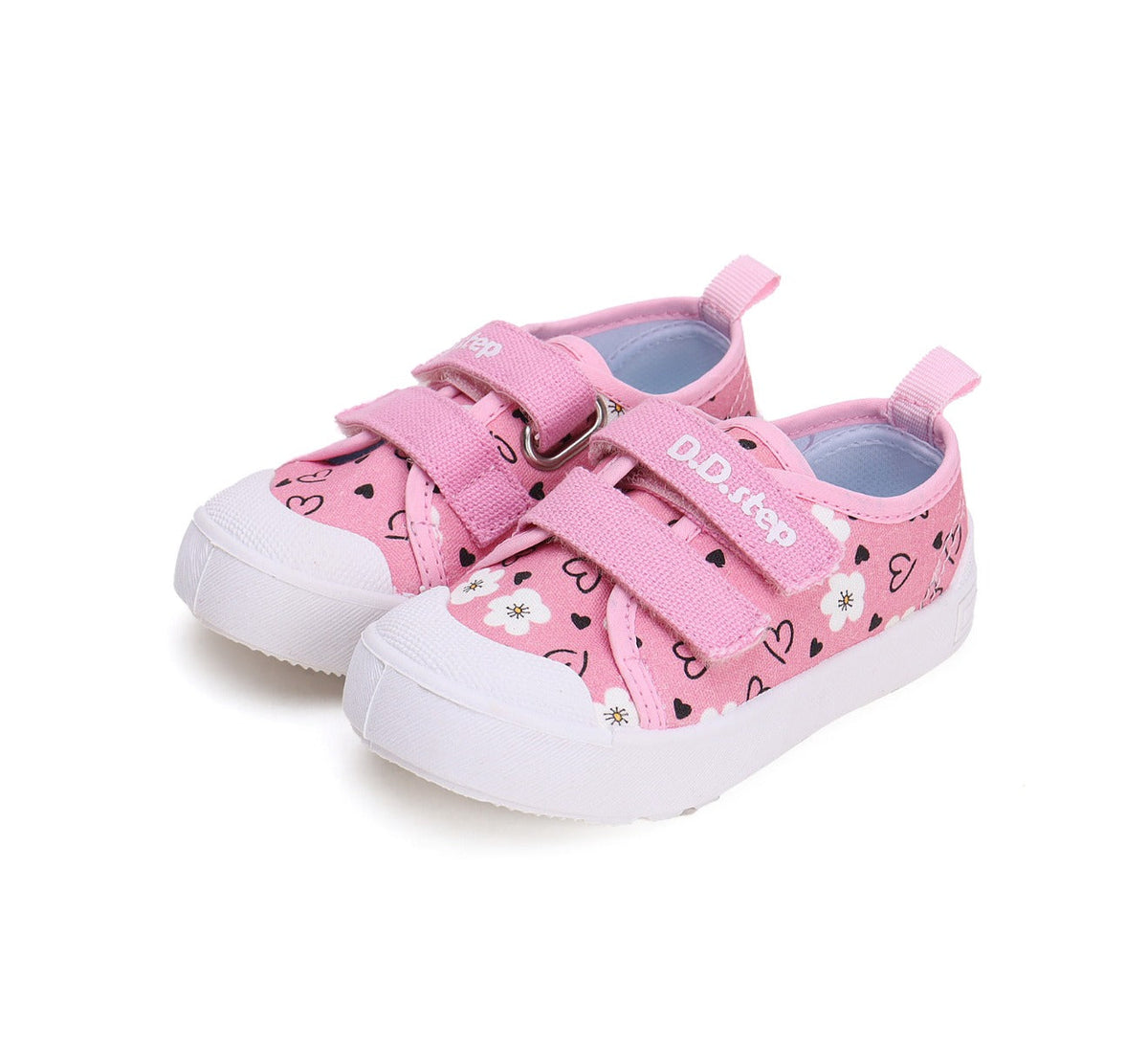 D.D.Step tenisi fete 26-31 Dark Pink cu inimioare Imagine principală a produsului