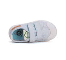 D.D.Step tenisi fete 20-25 Sky Blue cu floricele