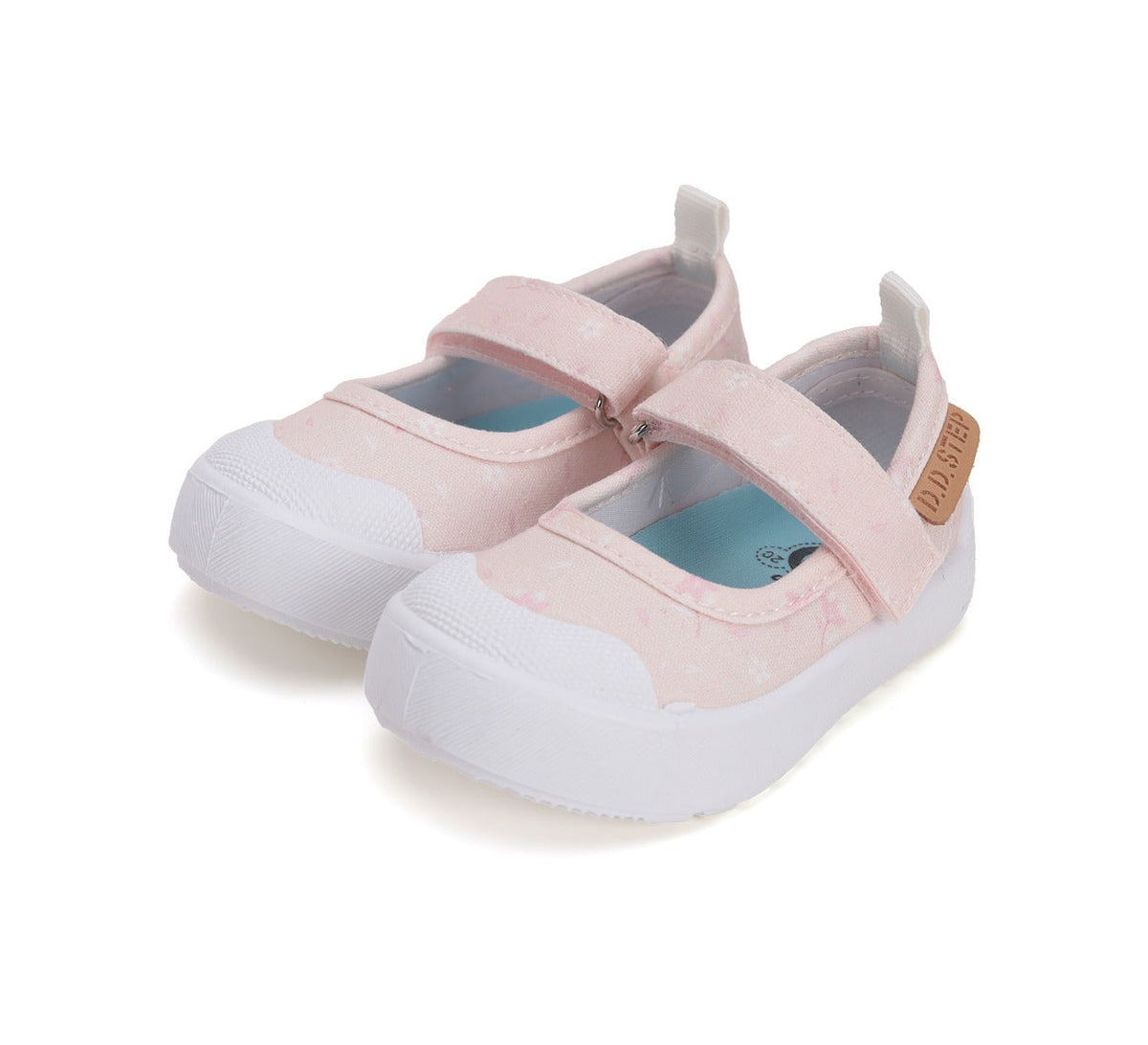 D.D.Step tenisi fete decupati 20-25 Baby Pink cu floricele