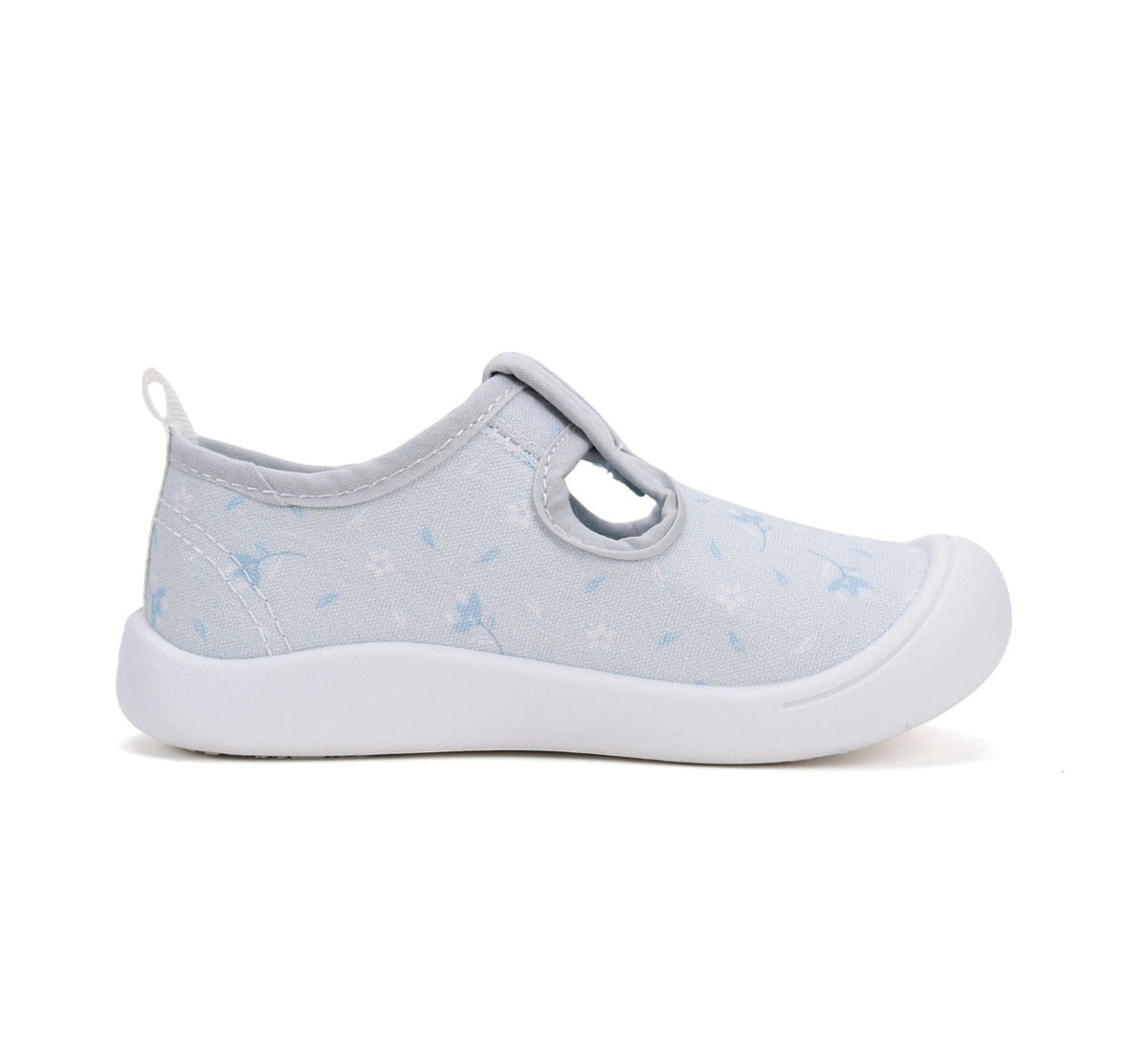 D.D.Step tenisi fete decupati 22-27 Sky Blue cu floricele