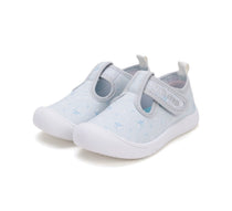 D.D.Step tenisi fete decupati 22-27 Sky Blue cu floricele