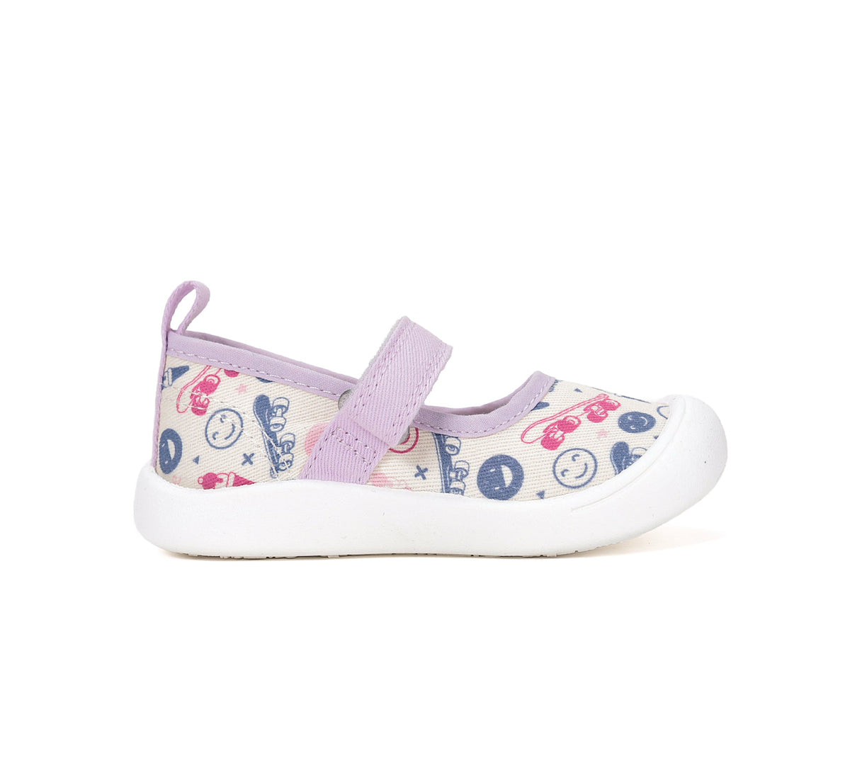 D.D.Step tenisi fete decupati din panza 22-27 Cream Skate