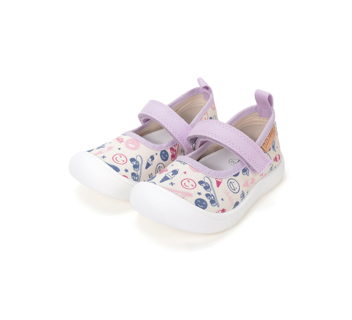 D.D.Step tenisi fete decupati din panza 22-27 Cream Skate