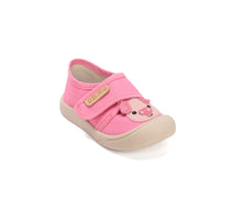 D.D.Step tenisi fete din panza 22-27 Hot Pink cu catel