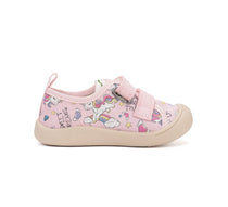D.D.Step tenisi fete din panza 28-33 Baby Pink Unicorn