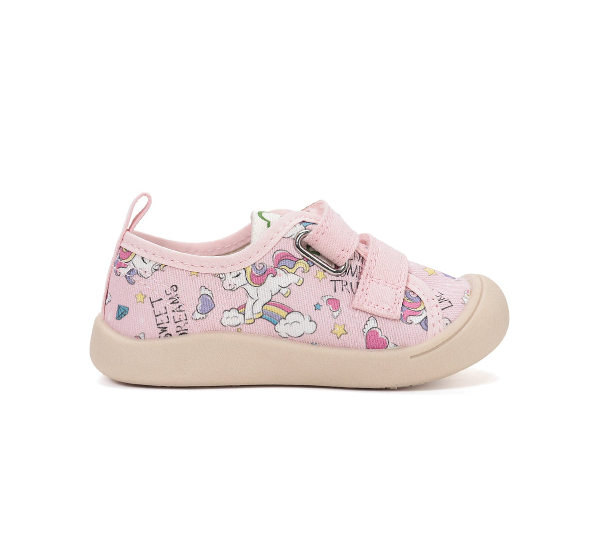 D.D.Step tenisi fete din panza 28-33 Baby Pink Unicorn