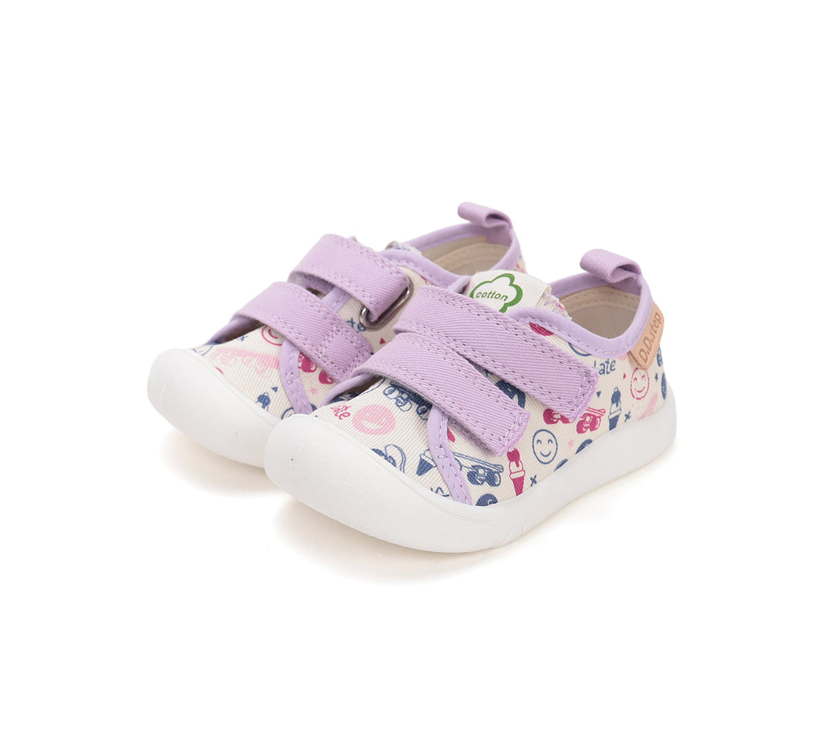 D.D.Step tenisi fete din panza 22-27 Cream Skate Imagine principală a produsului