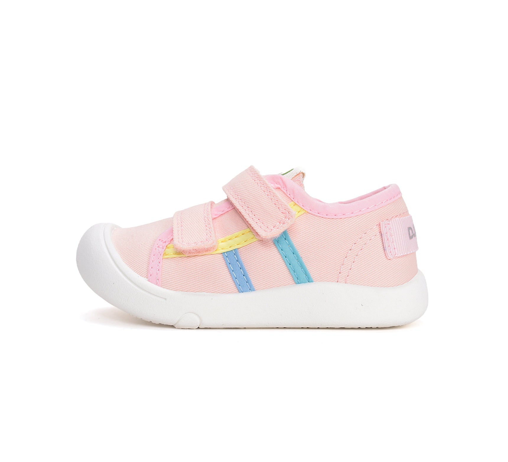 D.D.Step tenisi fete din panza 28-33 Baby Pink cu dungi Imagine secundară a produsului