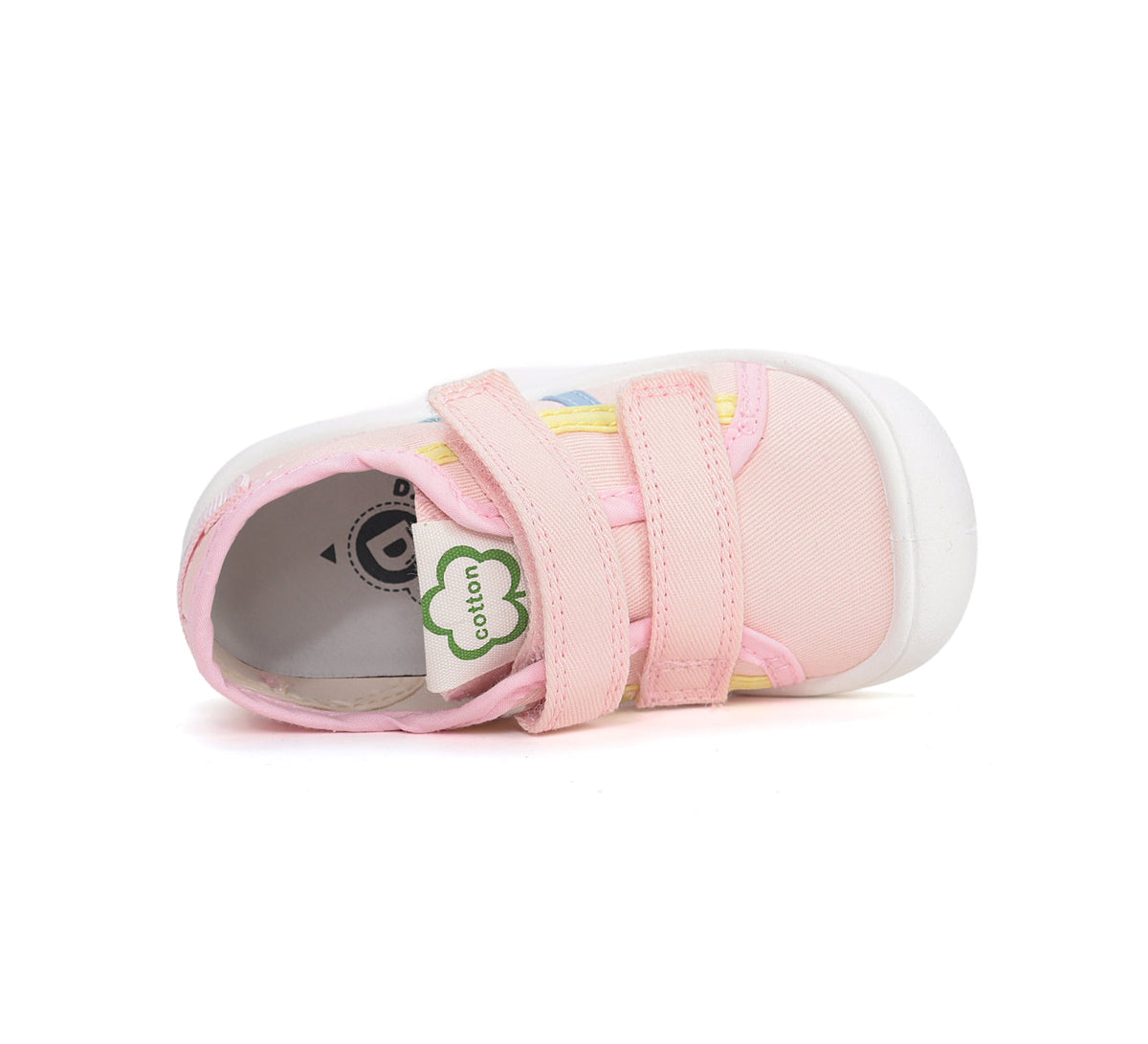 D.D.Step tenisi fete din panza 28-33 Baby Pink cu dungi