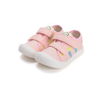 D.D.Step tenisi fete din panza 22-27 Baby Pink cu dungi