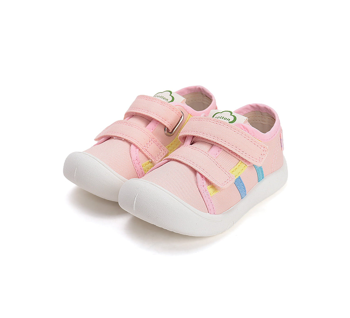 D.D.Step tenisi fete din panza 28-33 Baby Pink cu dungi Imagine principală a produsului