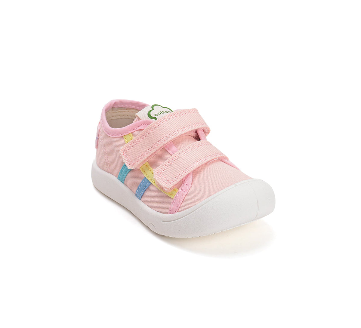 D.D.Step tenisi fete din panza 22-27 Baby Pink cu dungi