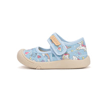 D.D.Step tenisi fete decupati din panza 22-33 Oceanic Unicorn