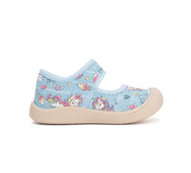 D.D.Step tenisi fete decupati din panza 22-33 Oceanic Unicorn