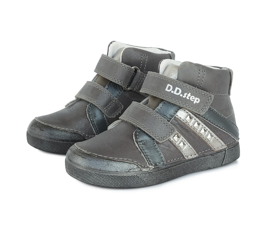 D.D.Step pantofi fete 31-36, Dark Grey Imagine secundară a produsului