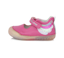 D.D.Step pantofi fete decupati Primii Pasi 20-25, Dark Pink 01