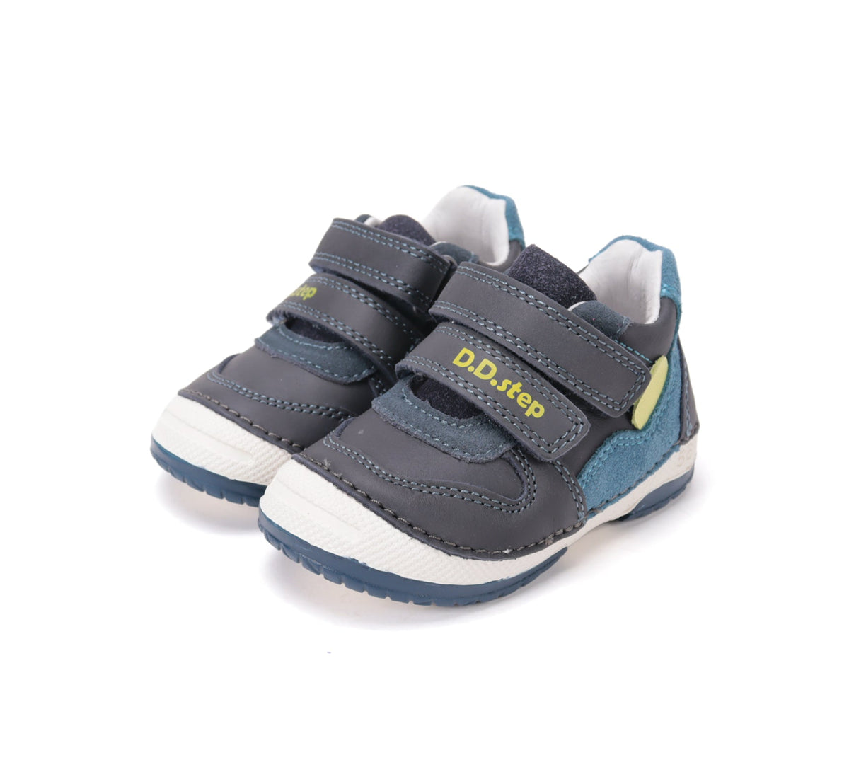 D.D.Step pantofi baieti piele 19-24 Royal blue cu insertii Imagine principală a produsului