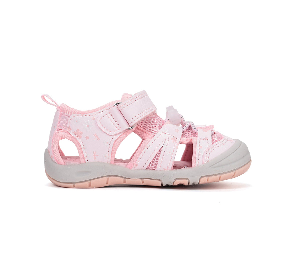 D.D.Step sandale fete "Quick Dry" 20-31 Baby Pink cu libelule si floricele