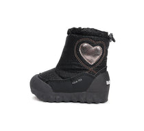 D.D.Step cizme fete Aqua-Tex imblanite 22-27 Black cu inimioara