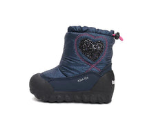 D.D.Step cizme fete Aqua-Tex imblanite 28-33 Royal Blue cu inimioara