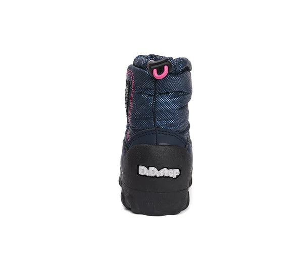 D.D.Step cizme fete Aqua-Tex imblanite 28-33 Royal Blue cu inimioara