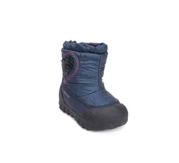 D.D.Step cizme fete Aqua-Tex imblanite 28-33 Royal Blue cu inimioara