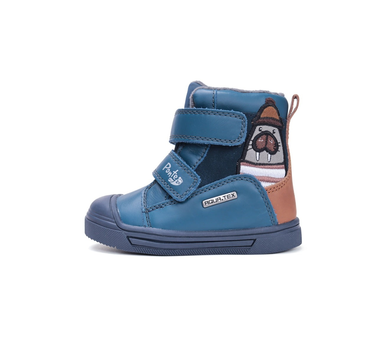 D.D.Step ghete baieti AQUA-TEX captusite Ponte20 supinati 22-27 Calypso Sky cu foca Imagine secundară a produsului
