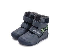D.D.Step ghete baieti Barefoot captusite 25-30 Royal Blue cu crocodil