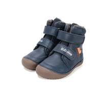 D.D.Step ghete baieti Barefoot captusite 25-30 Rotal Blue cu portocaliu