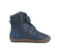 D.D.Step ghete baieti Barefoot captusite 25-30 Rotal Blue cu portocaliu