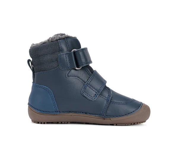D.D.Step ghete baieti Barefoot captusite 25-30 Rotal Blue cu portocaliu