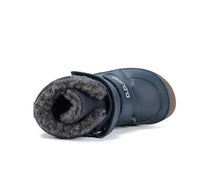 D.D.Step ghete baieti Barefoot captusite 25-30 Rotal Blue cu portocaliu