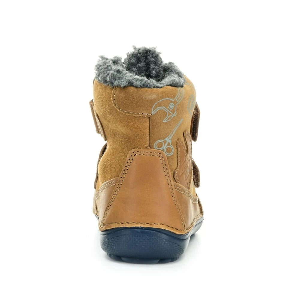 D.D.Step ghete baieti Barefoot captusite cu talpa fluorescenta 25-30 Chocolate cu unelte Imagine secundară a produsului