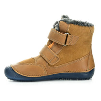 D.D.Step ghete baieti Barefoot captusite cu talpa fluorescenta 25-30 Chocolate cu unelte