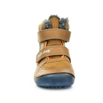 D.D.Step ghete baieti Barefoot captusite cu talpa fluorescenta 25-30 Chocolate cu unelte