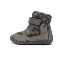 D.D.Step ghete baieti Barefoot captusite cu talpa fluorescenta 25-30 Khaki cu unelte