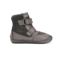 D.D.Step ghete baieti Barefoot captusite cu talpa fluorescenta 25-30 Khaki cu unelte