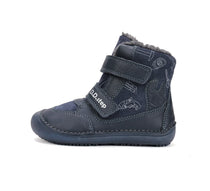 D.D.Step ghete baieti Barefoot captusite cu talpa fluorescenta 25-30 Royal Blue cu unelte