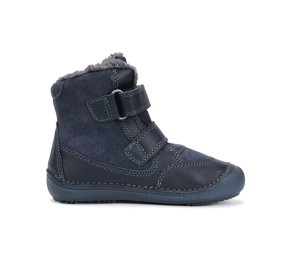 D.D.Step ghete baieti Barefoot captusite cu talpa fluorescenta 25-30 Royal Blue cu unelte